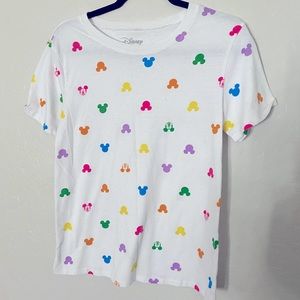 DISNEY MICKEY MOUSE HEAD Rainbow T-Shirt